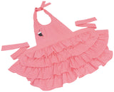 Ruffled Cotton Pink Flamingo Apron