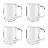 Beautiful Giftboxed Set of 4 Double-wall glass Coffee Cups