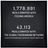 donating two million meals with Feeding Americ
