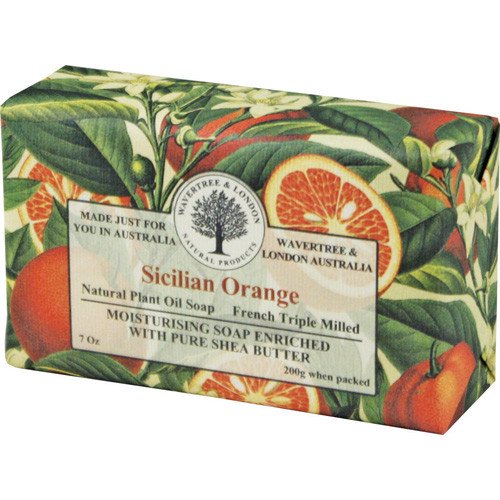 Fragrant Orange Triple-Milled Soap in Embossed Florentine Paper
